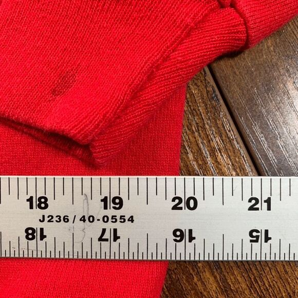 VINTAGE Hanes Pannill‎ Crewneck Blank Sweatshirt Mens XL Red Made In USA - Picture 4 of 4